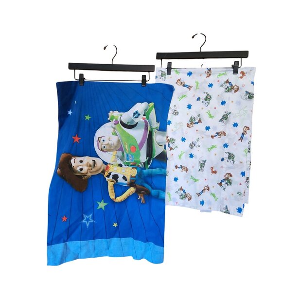 Toy Story Kids Toddler top sheet & Pillowcase Set Buzz & Woody Design - Picture 1 of 2